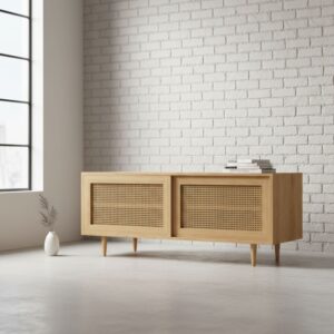 Rattan Compact Media Unit