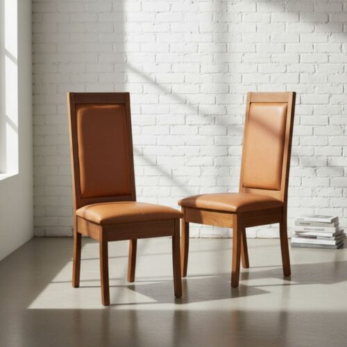Exposed Flat Wooden Dining Chair