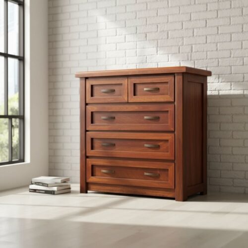Five Drawer Wooden Chest