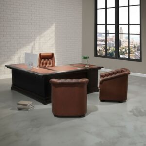 Okavango Office Wooden L-Shape Desk