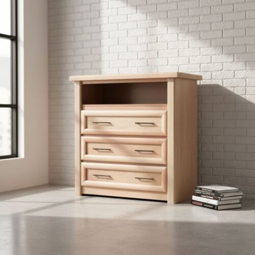 Three Drawer Wooden Chest