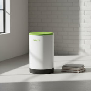 Single Round Recycle Bin with Printed Wording