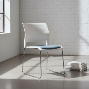 Connect Chair Sleigh Upholstered Seat