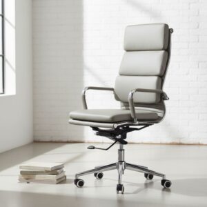 Classic Cushion Pleather Chair