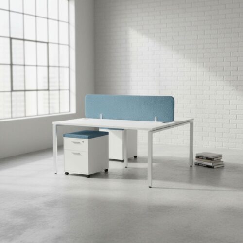 Evolution Dual Desk with Mobile Storage