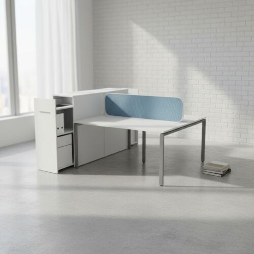 Evolution Dual-Desk with Tall-Boy Storage