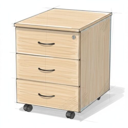 Standard Mobile Pedestal 3D