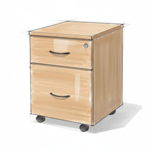 Standard Mobile Pedestal 1DF