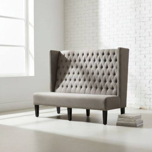 Restaurant Bench with Button Back