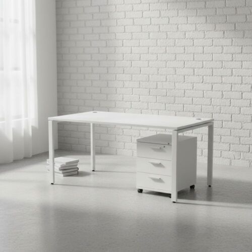 Evolution Desk with Mobile Desk Storage