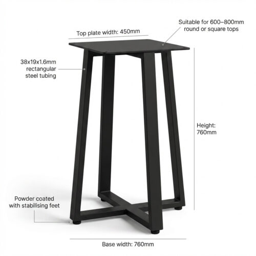 Ribbed Single Table Base