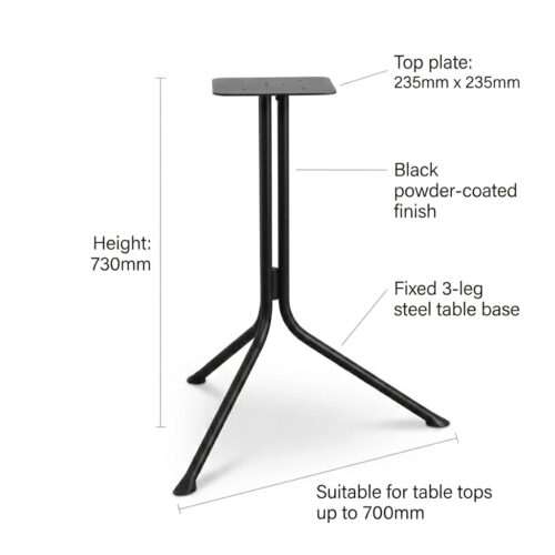 Tripod Single Table Base Fixed